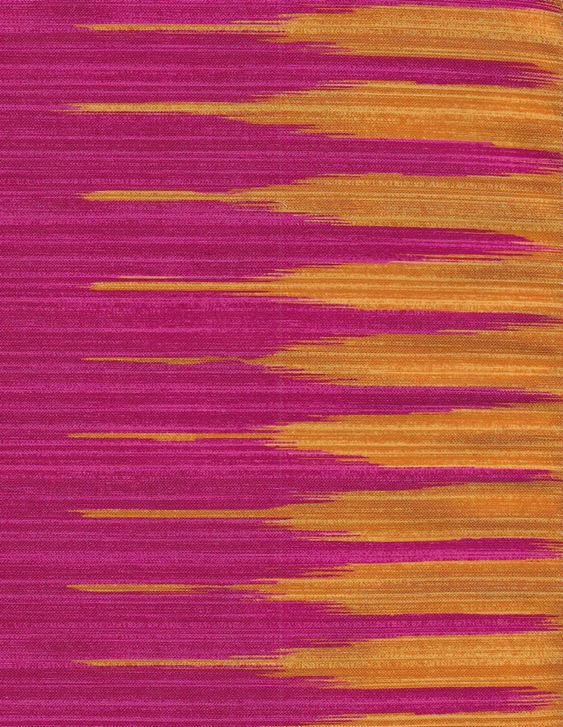 Ikat Stripe Two Color, Magenta / Ochre