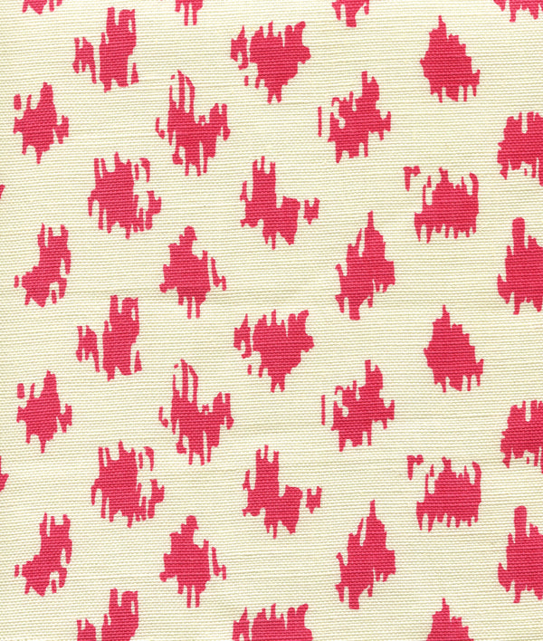 Zizi Spot Magenta on Tint Screen Printed - Off-White Fabric | China Seas