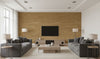 Mahikea Classic Grasscloth | Phillipe Romano - living room room setting