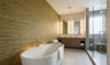 Mahikea Classic Grasscloth | Phillipe Romano - bathroom room setting