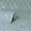 Malcolm Teal Geo Wallcovering | Jeffrey Stevens - Image 3