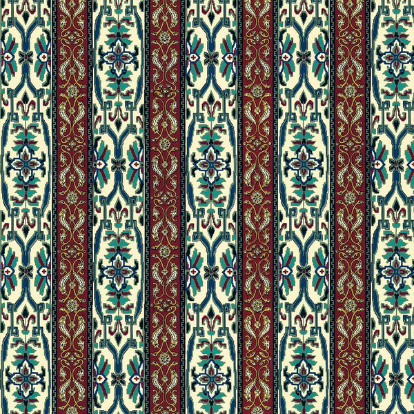 Mamounia Burgundy Teal, Sample Wallcoverings | Newwall