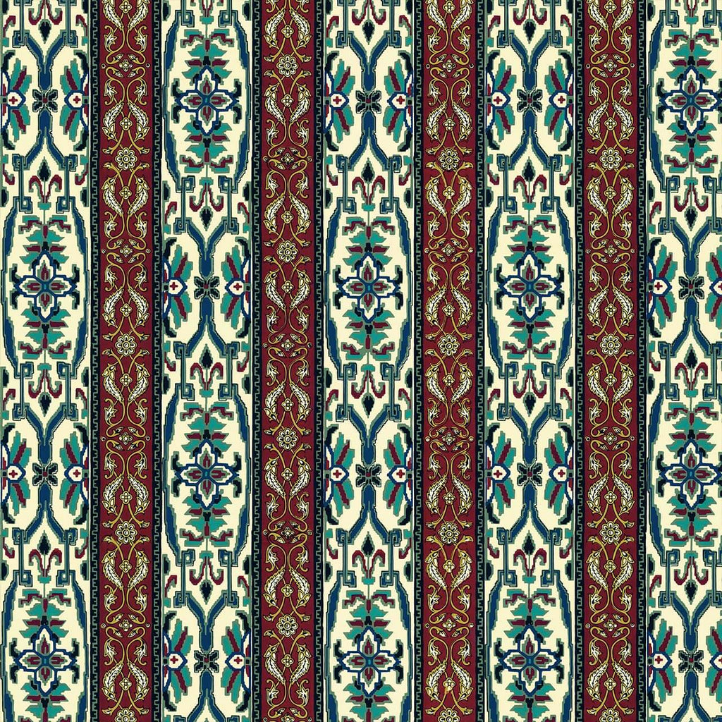 Mamounia Burgundy Teal, Sample