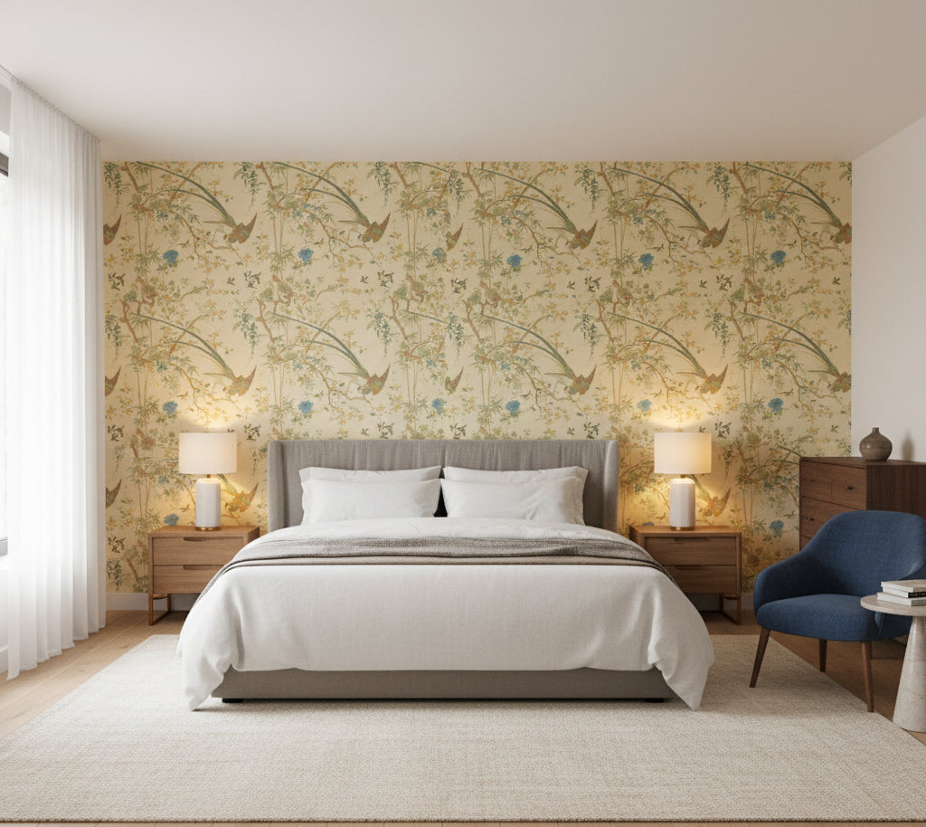 Mandalay Sisal Spring | Lee Jofa - bedroom room setting