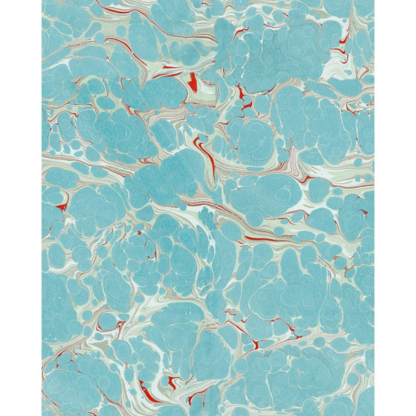 Marbled Topaz - Taupe, Red, Turquoise Wallcovering | Mind the Gap