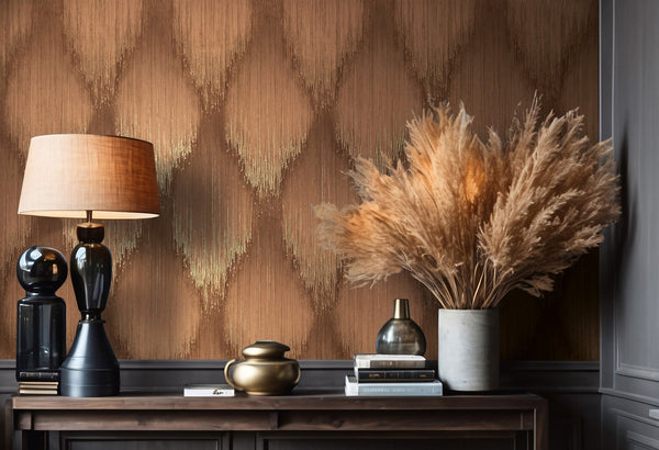 Papis Loveday Fashion Icon - Brown, Gold Wallcovering | Marburg
