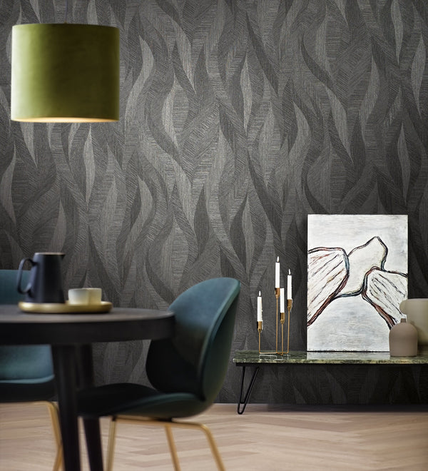 Papis Loveday - Anthracite Wallcovering | Marburg