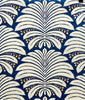Palm Garden, Marine Blue / Hazelnut on Tint