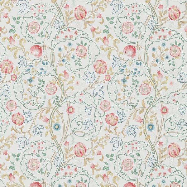 Mary Isobel Ivory Pink Wallcovering | William Morris