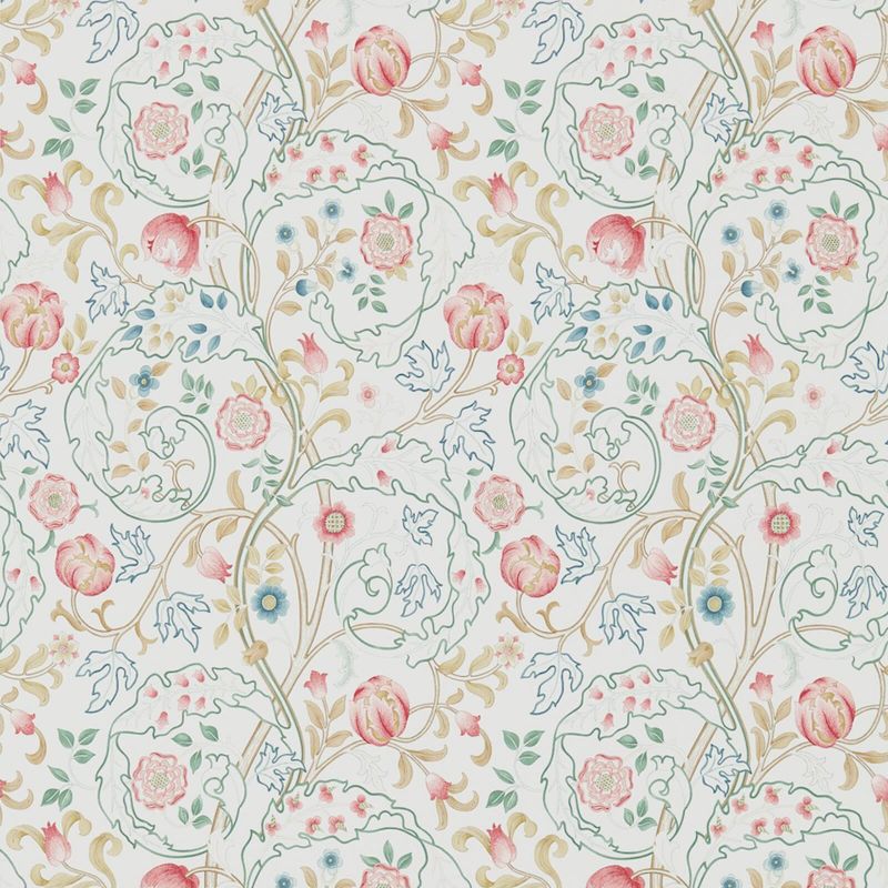 Mary Isobel Wallpaper Ivory Pink | William Morris
