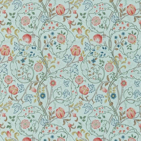 Mary Isobel Pink Silkblue Wallcovering | William Morris