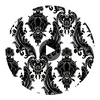 Daphney's Heirloom Flocked Velvet Wallcovering Circular Swatch | DW