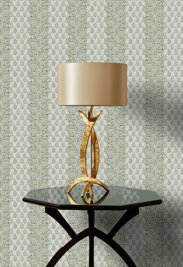 Matueca Wp - Verde Green By Gaston Y Daniela | Lorenzo Castillo V | Paisley Wallcovering Print