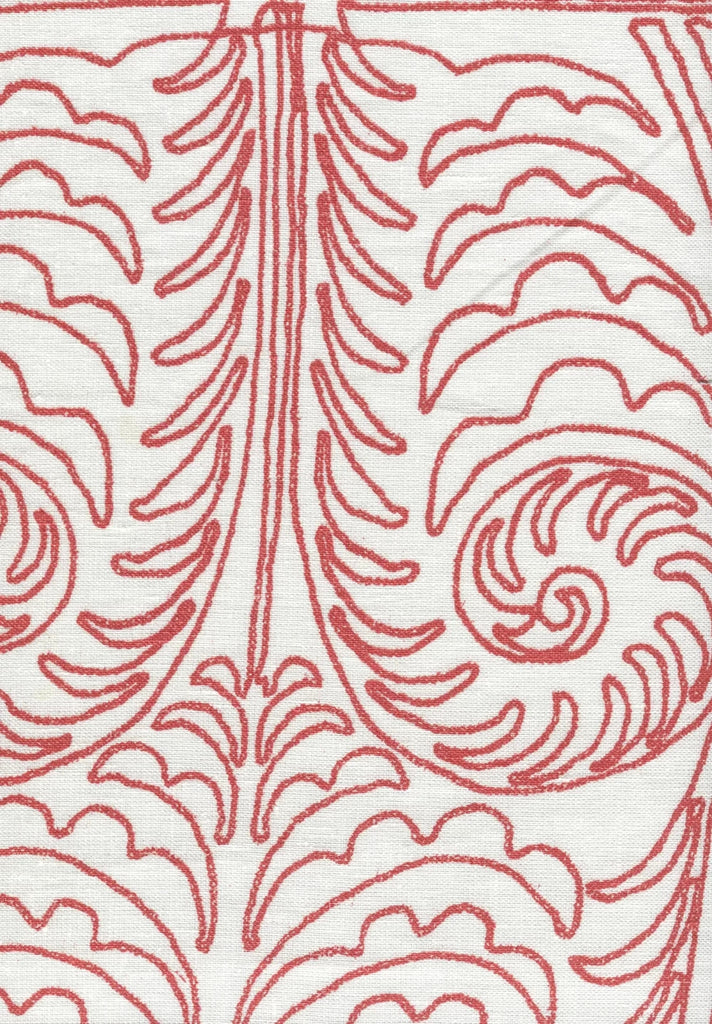 Mauvey Red on Off White