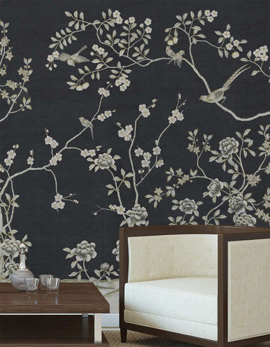 Maysong Charcoal Charcoal Gray | Mural Source