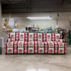 Mccallum Floral Stripe, Red Blue Brown on Tint