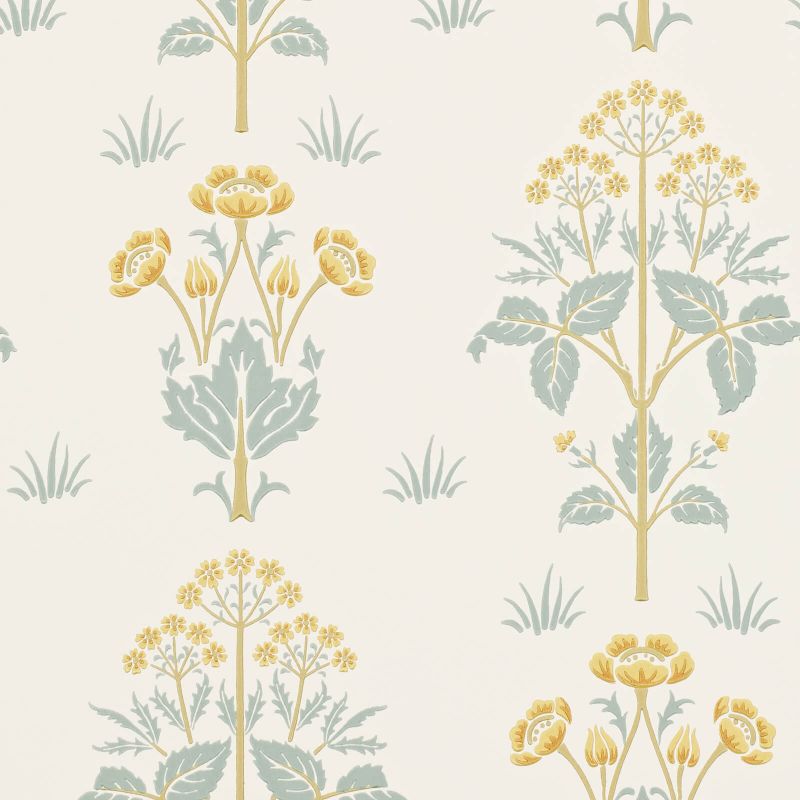 Meadow Sweet Wallpaper Gold Slate  | William Morris