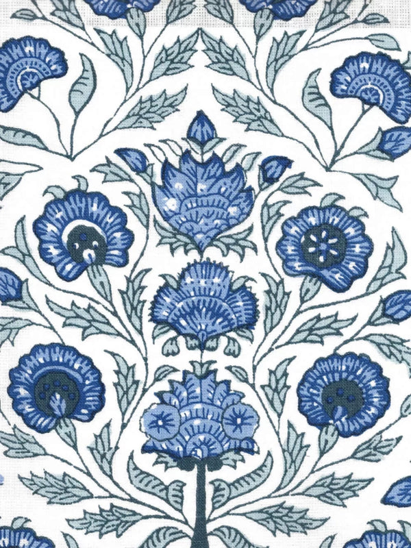Med Blues on Ivory Wallcoverings | Home Couture