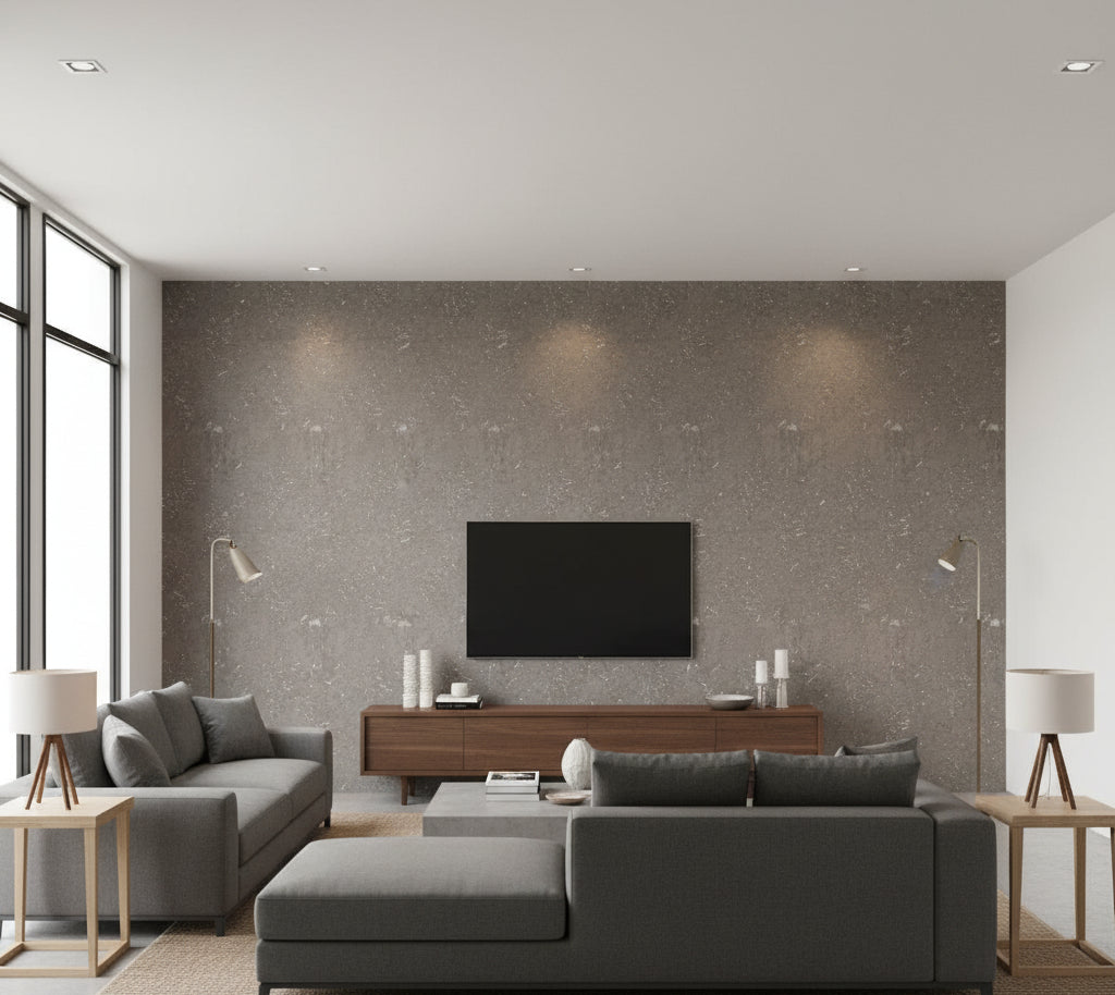 Medici Real Cork Damask | Phillipe Romano - living room room setting