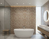 Medici Real Cork Damask | Phillipe Romano - bathroom room setting