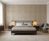 Medici Real Cork Damask | Phillipe Romano - bedroom room setting