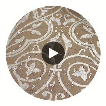Medici Real Cork Damask | Phillipe Romano Circular Swatch | DW