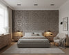 Medici Real Cork Damask | Phillipe Romano - bedroom room setting