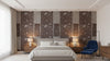 Medici Real Cork Stripe | Phillipe Romano - bedroom room setting
