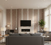 Medici Real Cork Stripe | Phillipe Romano - living room room setting