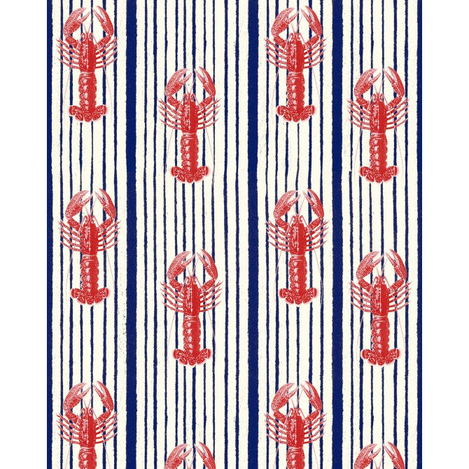 Mediterranean Lobsters White Wallpaper | Mind The Gap