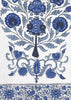 Medium Blue on Ivory