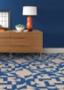 Metric Coral & Blue Peel and Stick Floor Tiles | Jeffrey Stevens - Image 8