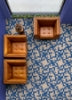 Metric Coral & Blue Peel and Stick Floor Tiles | Jeffrey Stevens - Image 9