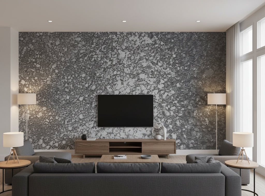Mica Madness Real Cork Chip s | Phillipe Romano - living room room setting