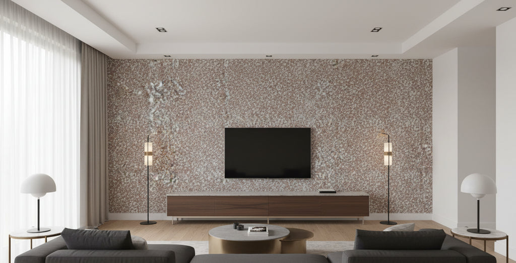 Mica Madness Real Cork Chip s | Phillipe Romano - living room room setting