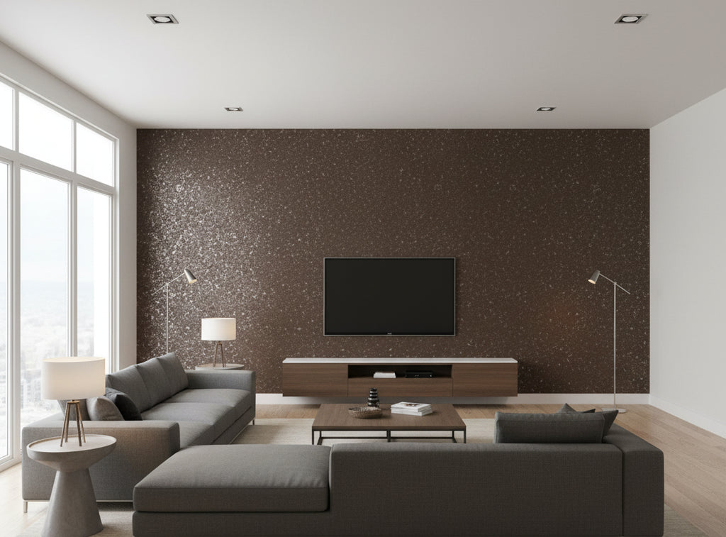 Mica Madness Real Cork Chip s | Phillipe Romano - living room room setting