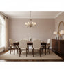 Milano Pewter Metallic Basketweave Grasscloth Wallcovering | Fentucci - dining room room setting