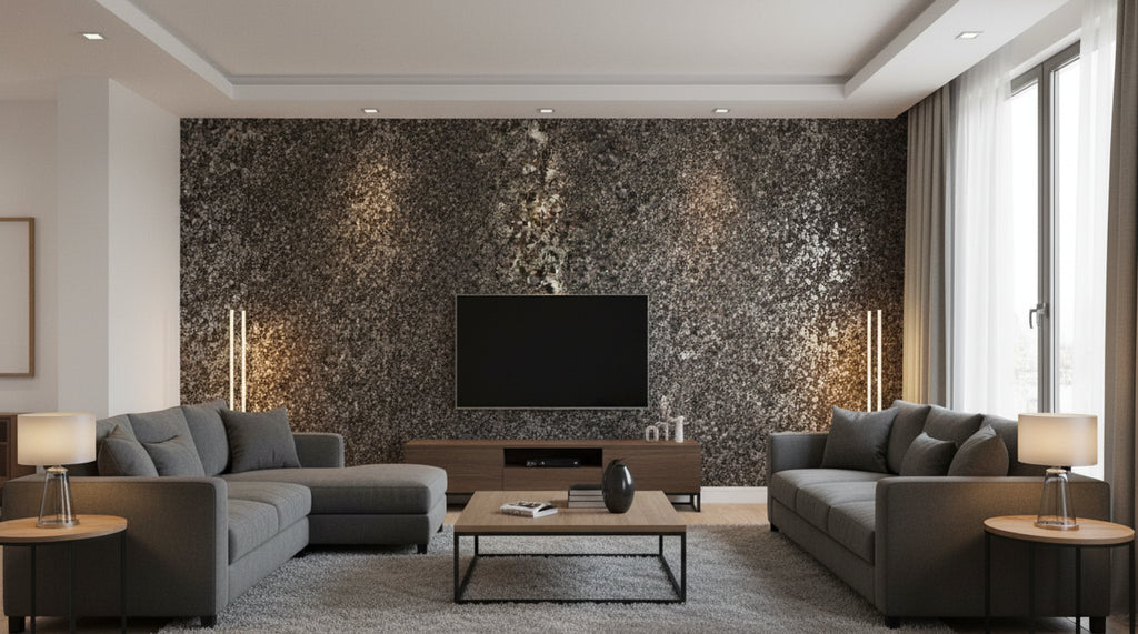 MIllion Dollar MIca Chip | Phillipe Romano - living room room setting