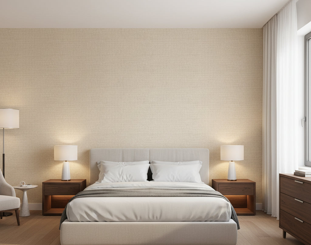 Miyago Fine Sisal Ivory | Phillipe Romano - bedroom room setting