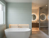 Miyago Fine Sisal Aqua | Phillipe Romano - bathroom room setting