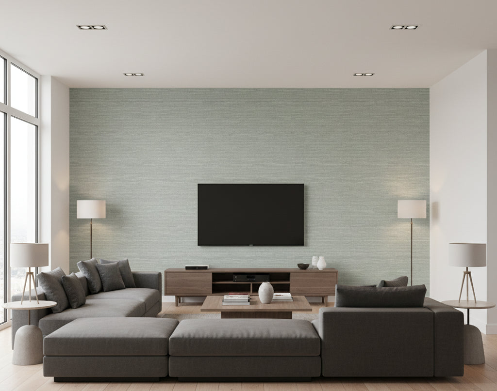 Miyago Fine Sisal Aqua | Phillipe Romano - living room room setting