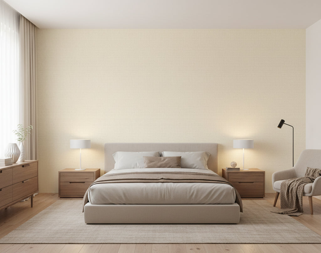 Miyago Fine Sisal Cream | Phillipe Romano - bedroom room setting
