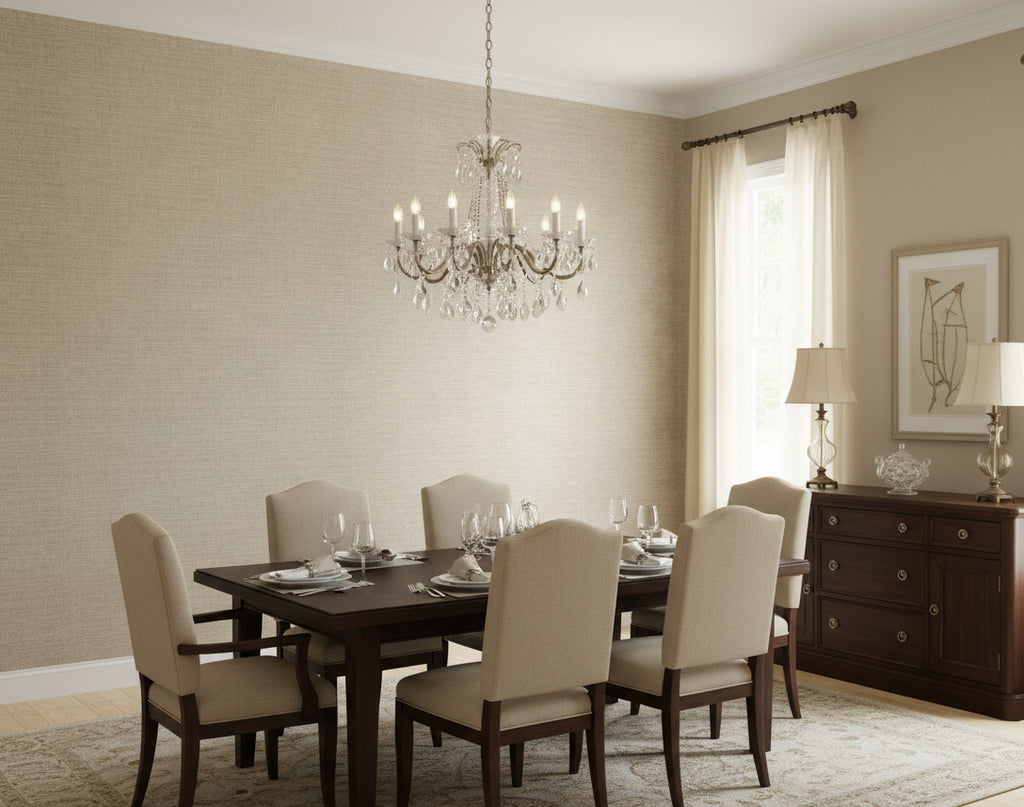 Miyago Fine Sisal Light Taupe | Phillipe Romano - dining room room setting