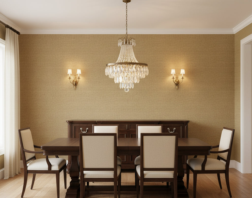Miyago Fine Sisal - Gold Brown | Phillipe Romano - dining room room setting