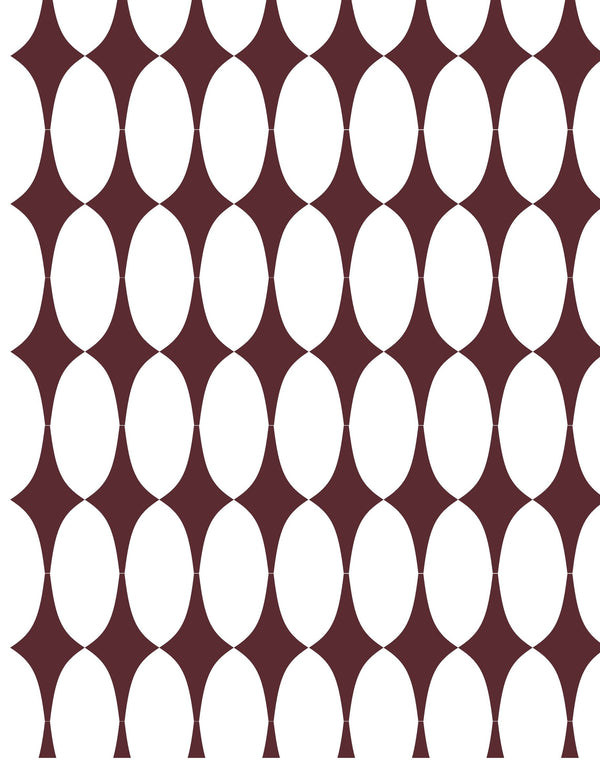 Mod Squad Wallcovering - 102 Burgundy Red by Fentucci Wallcovering