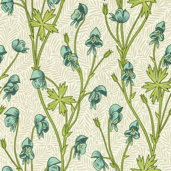Monkshood Aqua/Peashoot | Morris & Co.