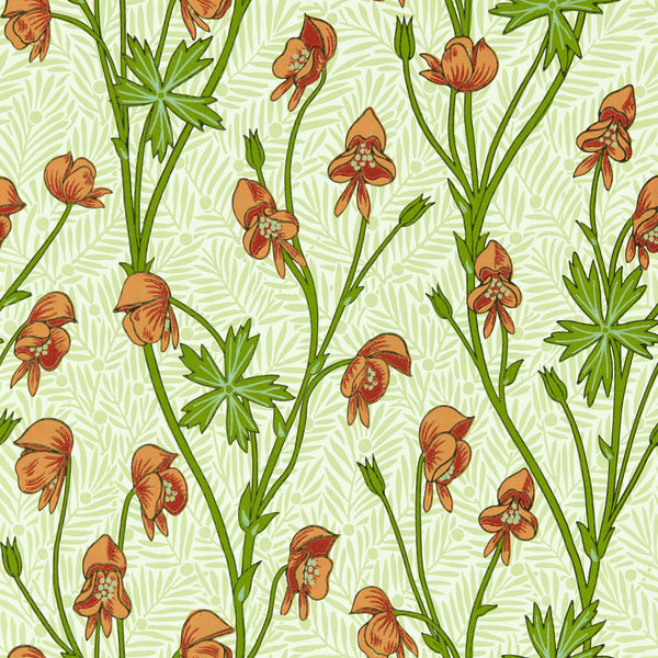 Monkshood Tangerine/Sage | Morris & Co.