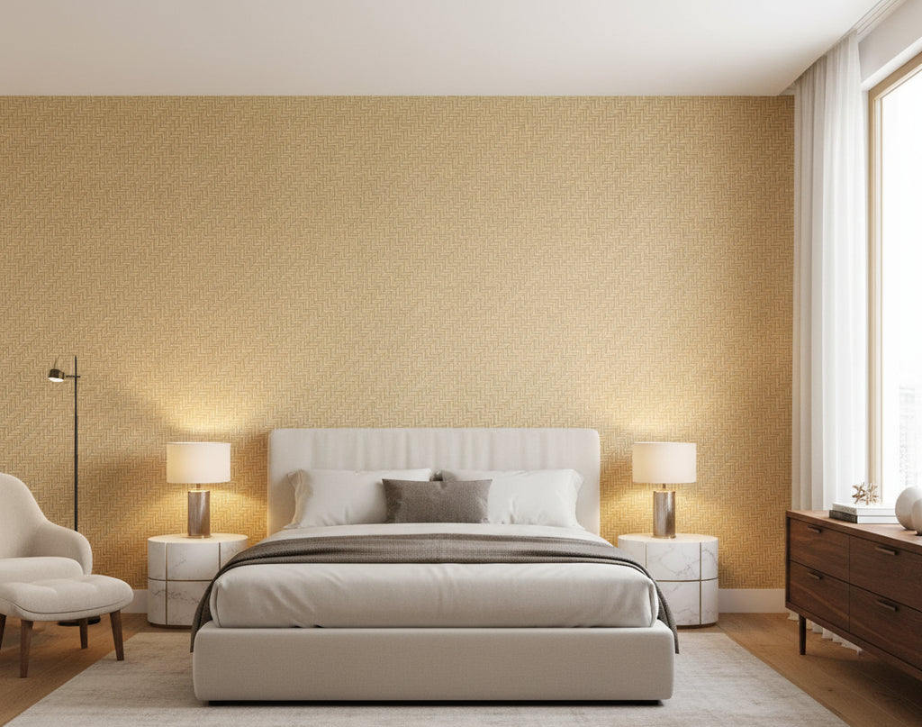 Monterey Grass Basketweave | Phillipe Romano - bedroom room setting