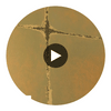 Moroccan Gold Shimmer Faux Tile | Hollywood Wallcoverings Circular Swatch | Hollywood Wallcoverings