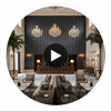 Moroccan Midnight Basketweave | Hollywood Wallcoverings Circular Swatch | Hollywood Wallcoverings